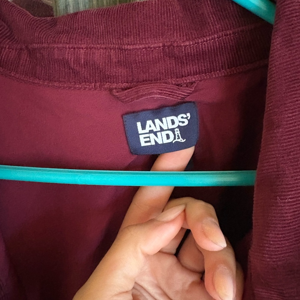 Lands' End Maroon Corduroy Jacket - Picture 3 of 5
